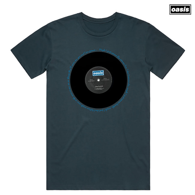 Oasis / オアシス - LIVE FOREVER SINGLE Tシャツ(インディゴブルー 
