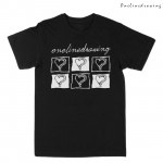 Onelinedrawing / ワンラインドロウィング - DON'T GIVE UP Tシャツ (ブラック)