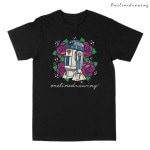 Onelinedrawing / ワンラインドロウィング - R2 Tシャツ (ブラック)