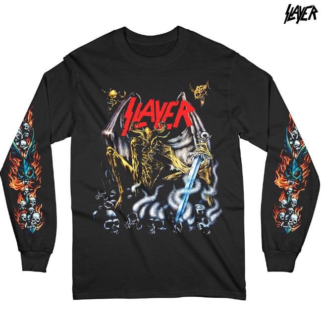Slayer / スレイヤー - AIRBRUSH DEMON ロングスリーブ・長袖シャツ(ブラック)