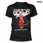 Razor / レーザー - SHOTGUN JUSTICE Tシャツ(ブラック)