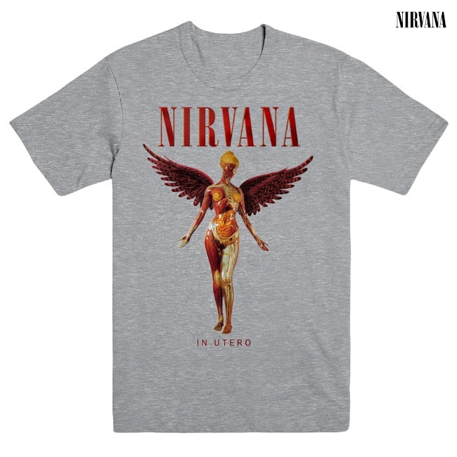 Nirvana / ニルヴァーナ - IN UTERO Tシャツ(グレー) | Tシャツ