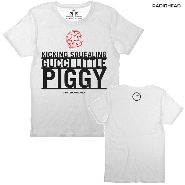 Radiohead / レディオヘッド - GUCCI PIGGY Tシャツ(ホワイト)