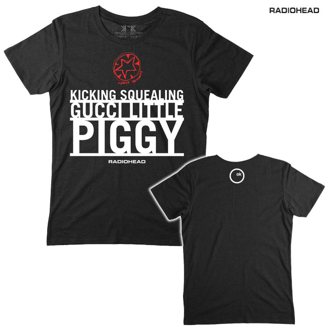 Radiohead / レディオヘッド - GUCCI PIGGY Tシャツ(ブラック)
