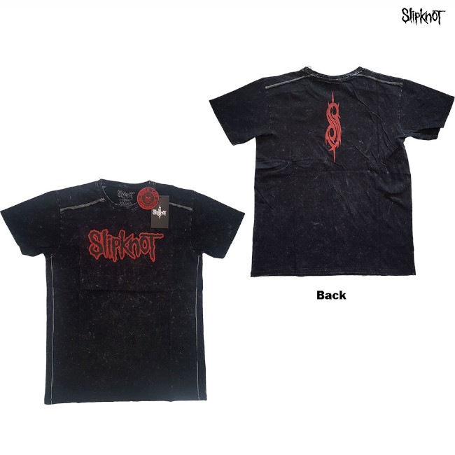 Slipknot / スリップノット - LOGO WASH Tシャツ(ブラック) | Tシャツ 