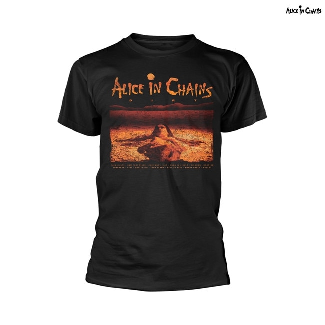 Alice In Chains / アリス・イン・チェインズ - DIRT TRACKLIST Tシャツ(ブラック)