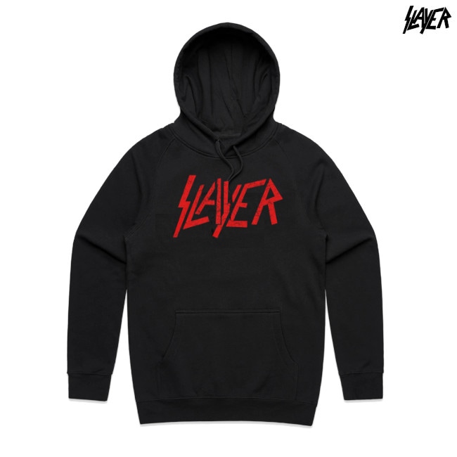 Slayer / スレイヤー - DISTRESSED LOGO プルオーバーパーカー(ブラック)