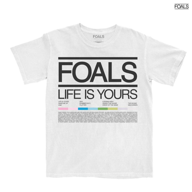 Foals / フォールズ - LIFE IS YOURS SONG LIST Tシャツ (ホワイト)