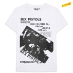 Sex Pistols / セックス・ピストルズ - MANCHESTER FLYER Tシャツ(ホワイト)