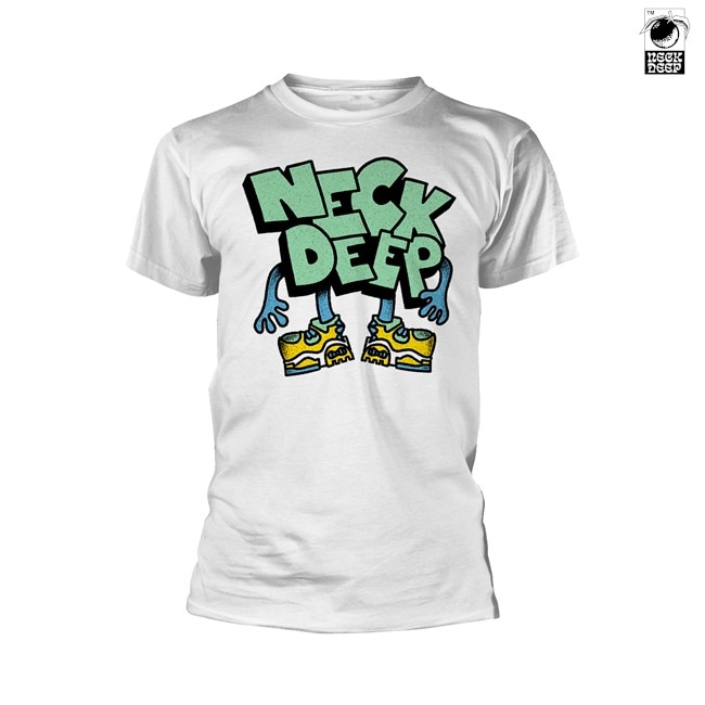 ネックデープ Tシャツ NECK DEEP XXL Neck Deep /ネックディープ - TEXT GUY Tシャツ(ホワイト) | T