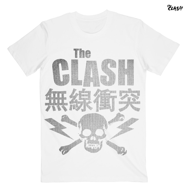 The Clash / ザ・クラッシュ - SKULL & CROSSBONES Tシャツ (ホワイト)