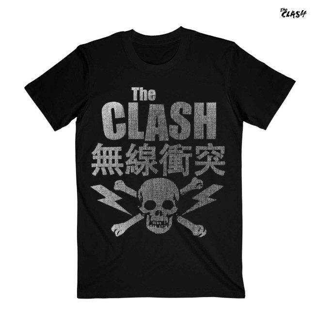The Clash / ザ・クラッシュ - SKULL & CROSSBONES Tシャツ (ブラック)