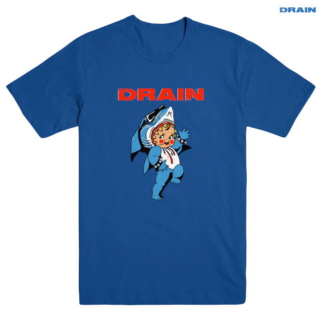 Drain / ドレーン - Sharkbaby Tシャツ (ブルー) | Tシャツ | バンド