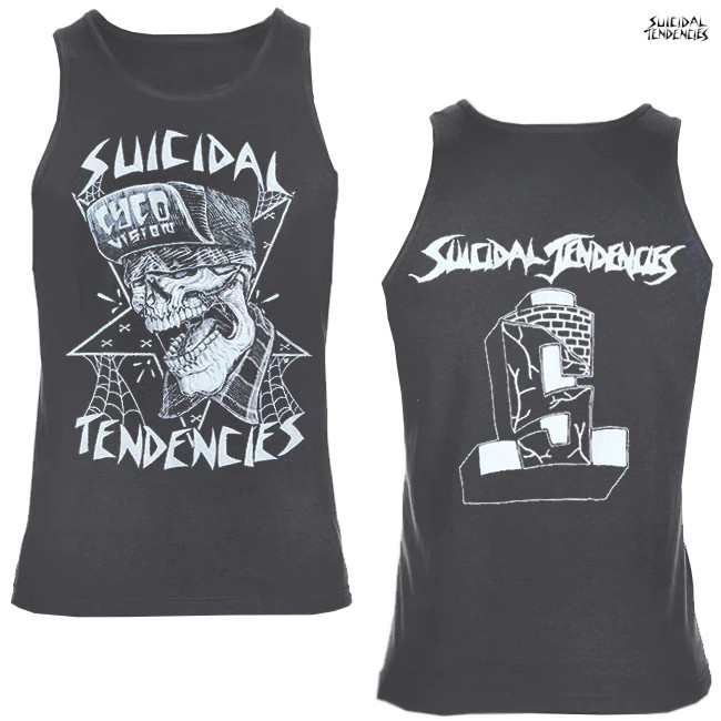 SUICIDAL TENDENCIES タンクトップ　ハードコア Suicidal Tendencies Official Flipskull Men Cotton Tank Navy