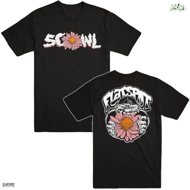 Scowl / スカウル - FLOWER LOGO Tシャツ (ブラック) | Tシャツ