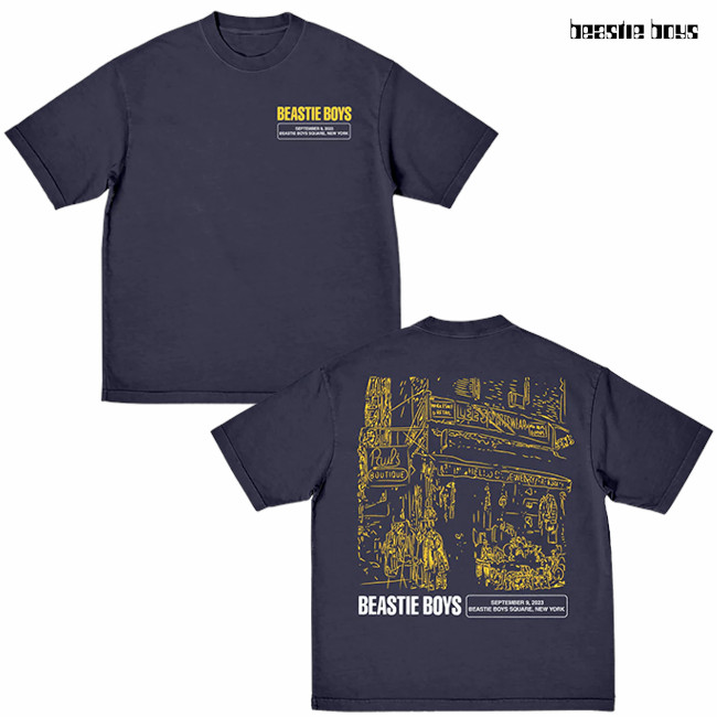 Beastie Boys /ビースティー・ボーイズ - SQUARE Tシャツ (ネイビー 