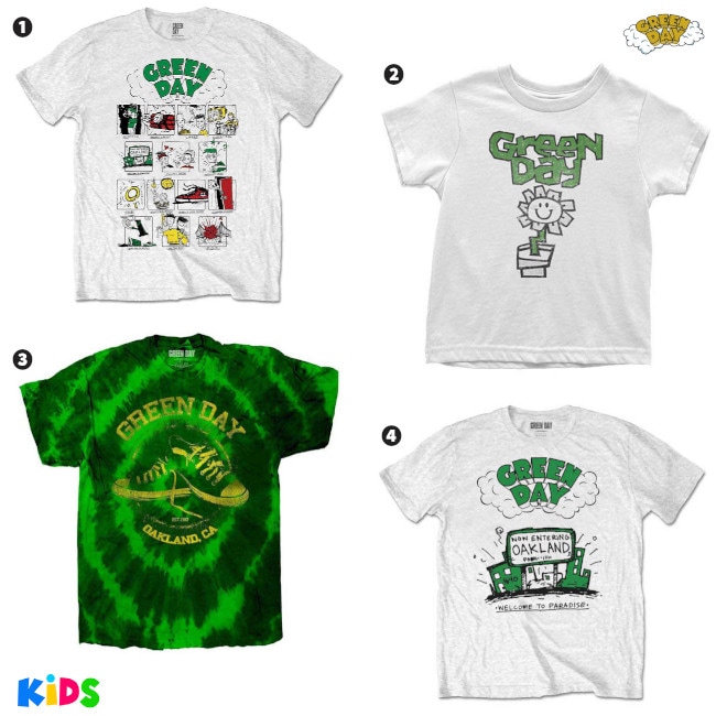 Green Day / グリーン・デイ - キッズ「子供用」Tシャツ(4種) | T