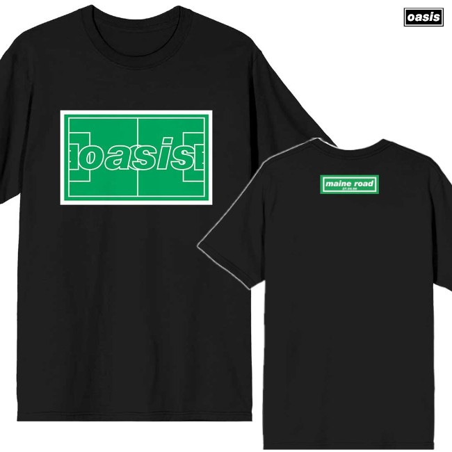 Oasis / オアシス - MAINE ROAD FOOTBALL PITCH Tシャツ(ブラック