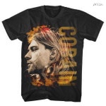 Kurt Cobain / カート・コバーン - Coloured Side View Tシャツ(ブラック)