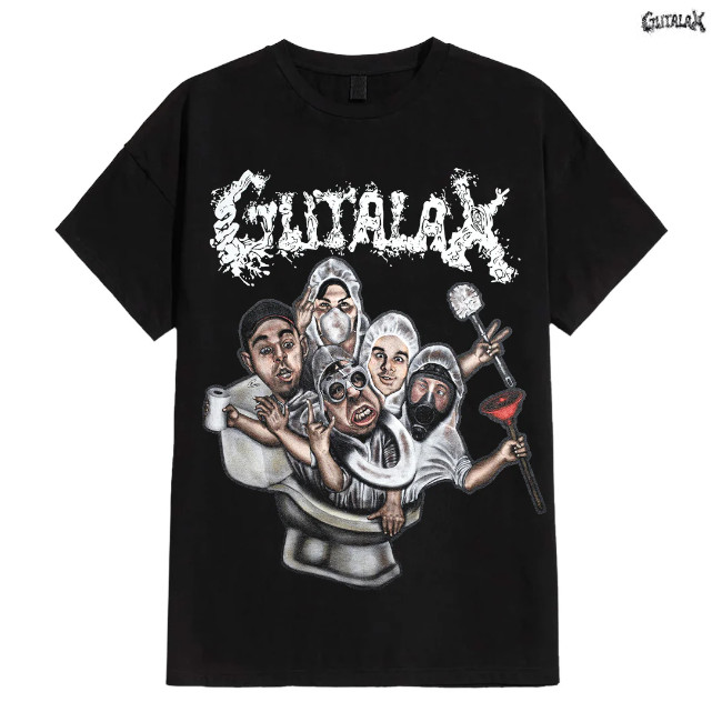 Gutalax / グタラックス - Toilet Tシャツ(ブラック) | Tシャツ