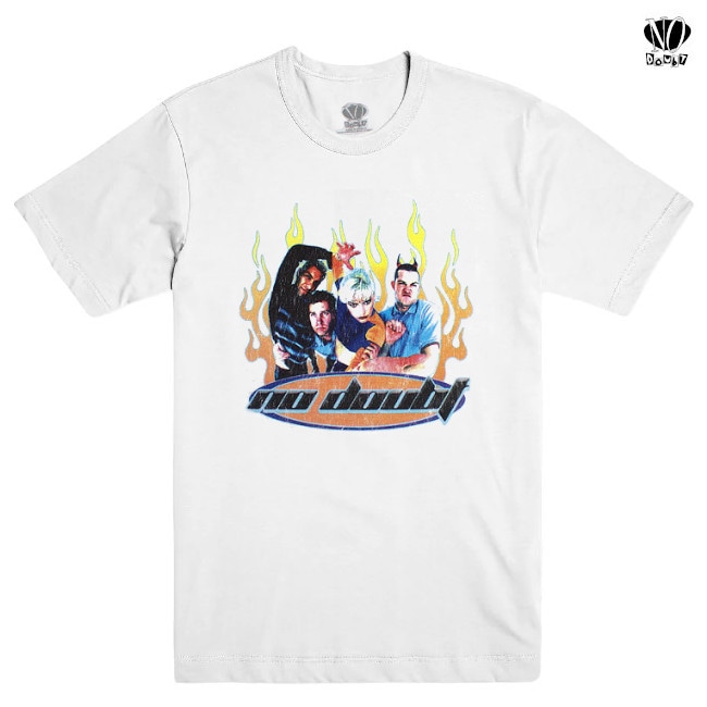 No Doubt / ノー・ダウト - Flames Tシャツ(ホワイト) | Tシャツ