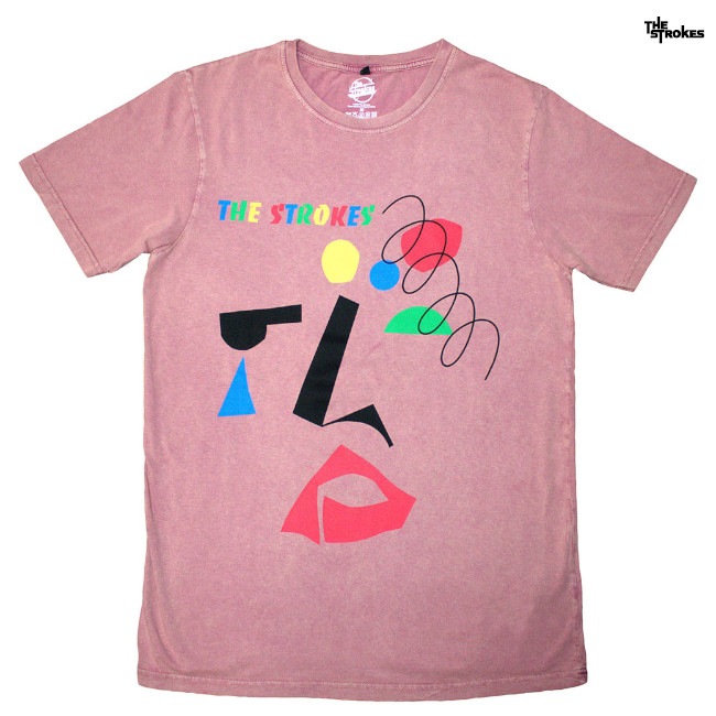 The Strokes / ストロークス - Abstract Face Tシャツ (ウォッシュ
