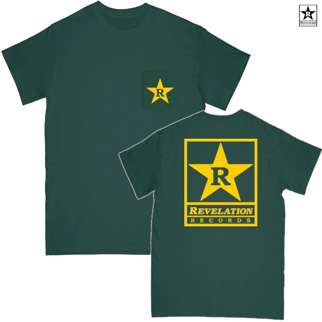 Revelation Records / レヴェレーション・レコード - Pocket LOGO Tシャツ(フォレストグリーン)