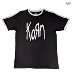 KORN /コーン - Logo リンガーTシャツ (ブラック)