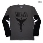 Nirvana / ニルヴァーナ - In Utero Mono ロングスリーブシャツ(グレーxブラック)