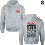 Shelter /シェルター - Logo プルオーバーパーカー (グレー)