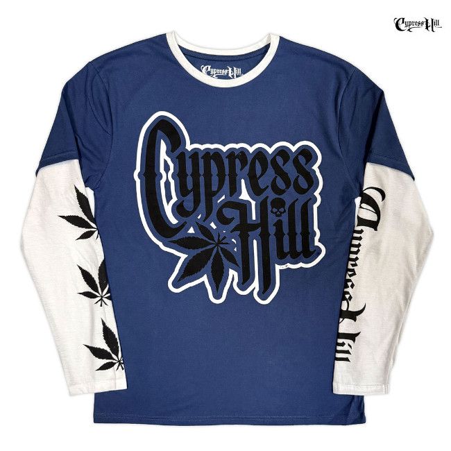 新品未使用 CYPRESS HILL / 長袖Tシャツ M CYPRESS HILL / Leaf & Logo 長袖Tシャツ NAVY / WHITE