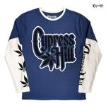 Cypress Hill / サイプレス・ヒル - Leaf & Logo ロングスリーブシャツ(ブルー/ホワイト)
