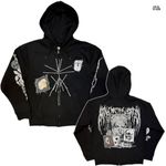 Bring Me The Horizon / ブリング・ミー・ザ・ホライズン - Nailed Symbol ジップアップパーカー (ブラック)