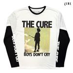 The Cure / ザ・キュアー - Boys Don't Cry Box レイヤードロングスリーブ・長袖シャツ(ブラック/ホワイト)