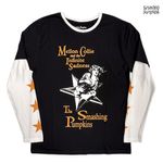Smashing Pumpkins / スマッシング・パンプキンズ - Infinite Sadness レイヤードロングスリーブ・長袖シャツ(ブラック/ホワイト)