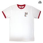 The Stone Roses / ザ・ストーン・ローゼズ - Side Text リンガーTシャツ(ホワイト)