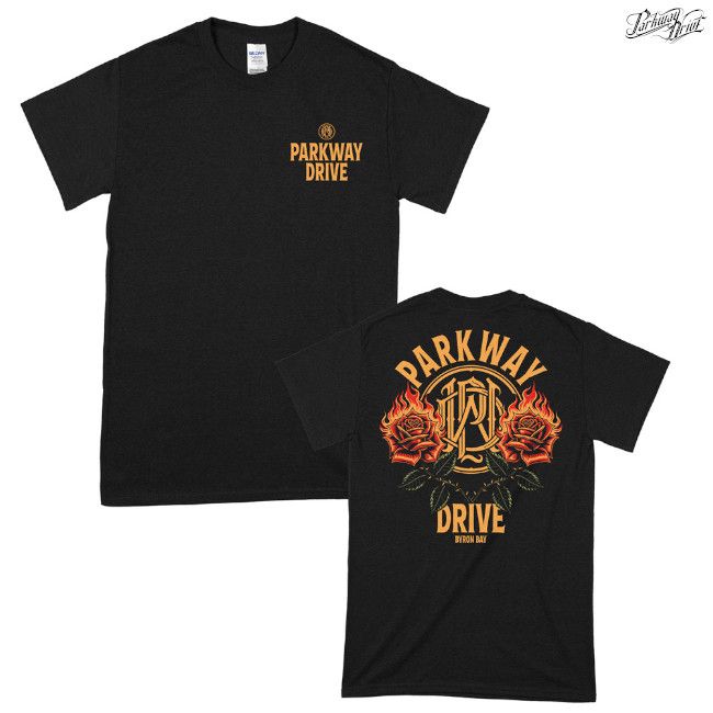 Parkway Drive / �ѡ������������ɥ饤�� - Rose & Flame T����� (�֥�å�)