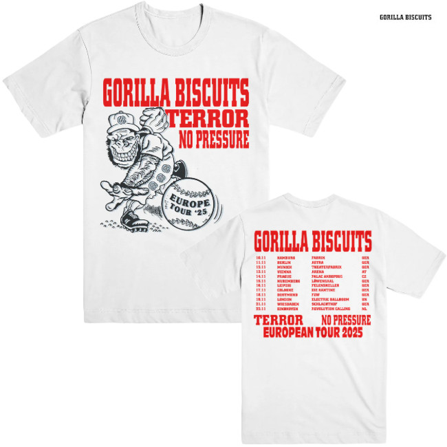 Gorilla Biscuits /ゴリラ・ビスケッツ - Euro Tour 2025 Tシャツ Gorilla Biscuits /ゴリラ・ビスケッツ - Euro Tour 2025 Tシャツ