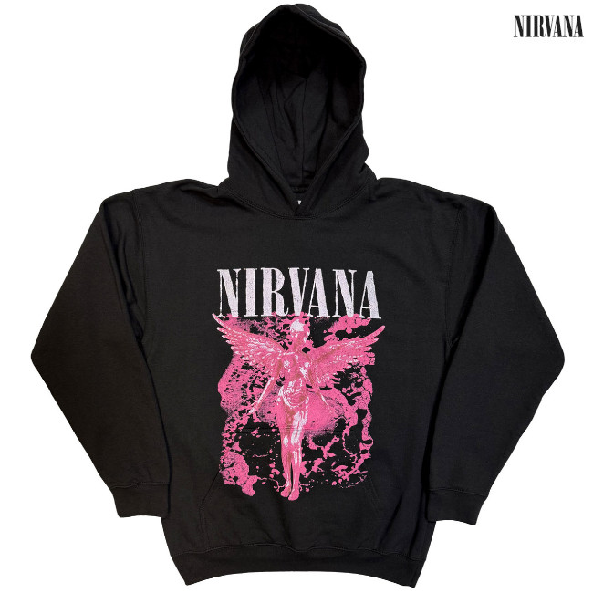 Nirvana / ニルヴァーナ - Angel Red プルオーバーパーカー(ブラック