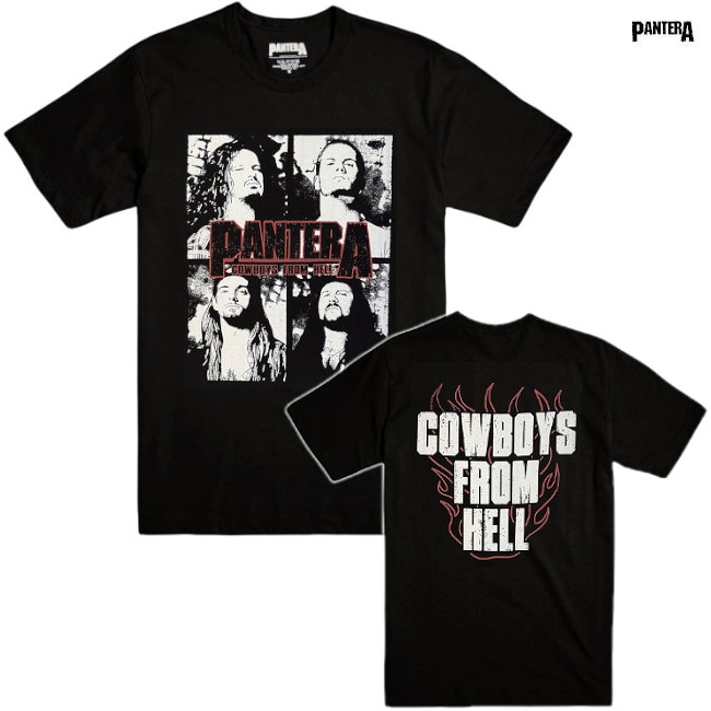 Pantera / パンテラ - Cowboys From Hell Flames Tシャツ (ブラック
