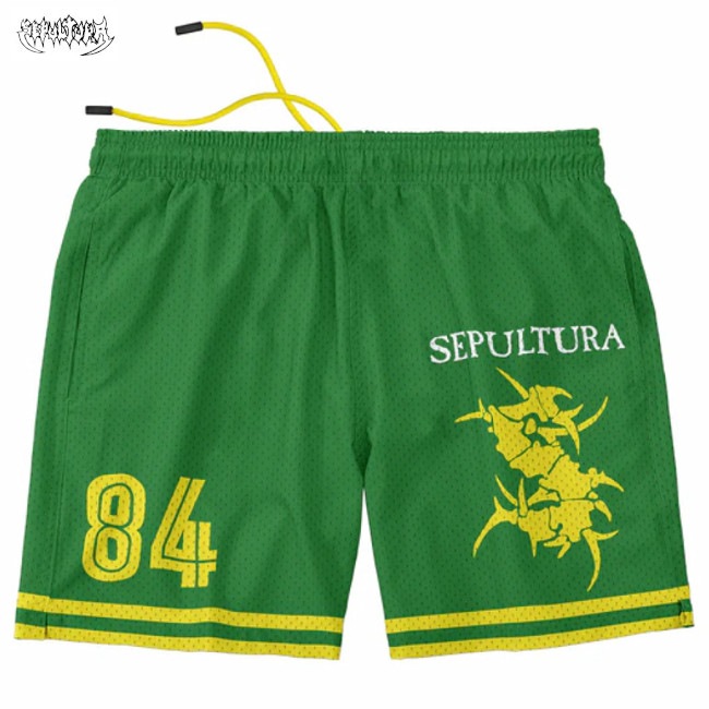 限定】Sepultura / セパルトゥラ - 84 サッカーショーツ (グリーン