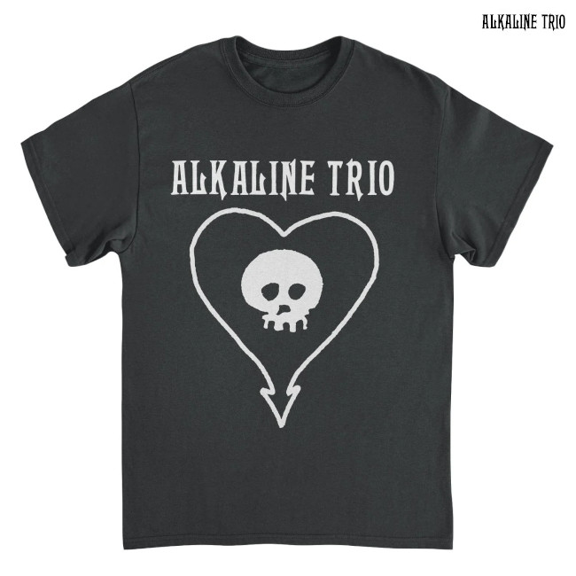 Alkaline Trio / ���륫�饤�󡦥ȥꥪ - Classic Heartskull T����� (�֥�å�)
