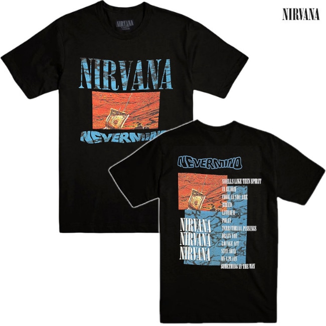 Nirvana / ニルヴァーナ - Waves Tシャツ(ブラック) | Tシャツ