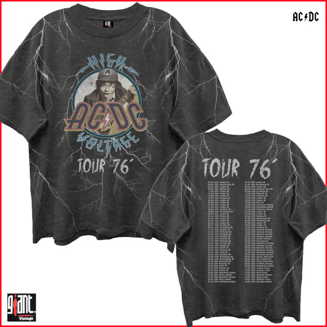 AC/DC / エーシー・ディーシー - HIGH VOLTAGE 76 TOUR Tシャツ