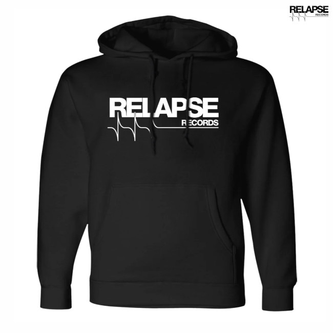 Relapse Records Merch / リラプス・レコード - Relapse Logo プルオーバーパーカー(ブラック)