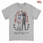 Cheech & Chong / チーチアンドチョン - Los Cochinos Retro Concert Poster Tシャツ (グレー)