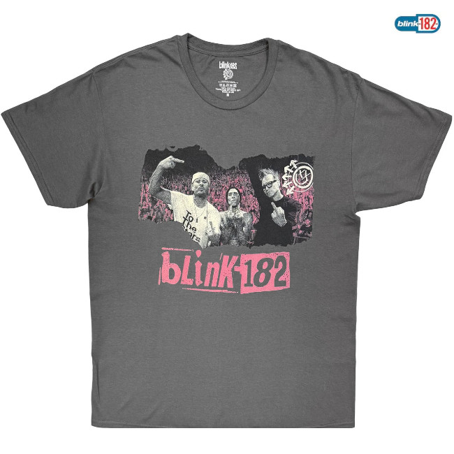 BLINK182 バンドTシャツ Blink-182 / ブリンク 182 - Logo Band Tシャツ (チャコールグレー