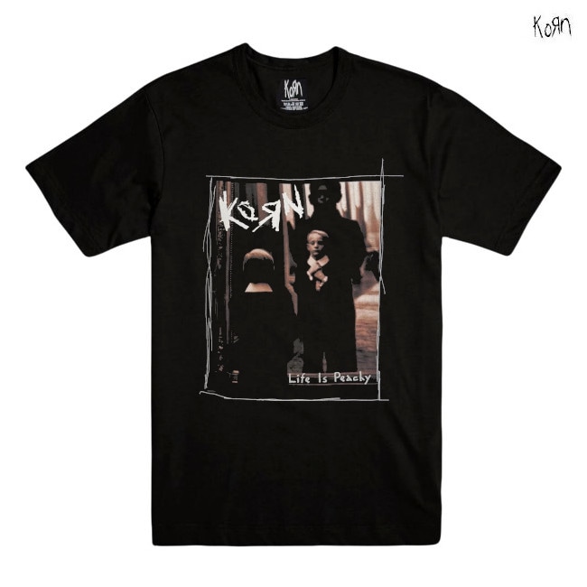 KORN /コーン - Life Is Peachy Scribbles Tシャツ(ブラック) | バンド