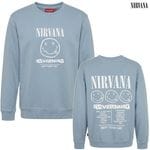 Nirvana / ニルヴァーナ - Nevermind Tour 1991 クルーネック・トレーナー(ブルー)