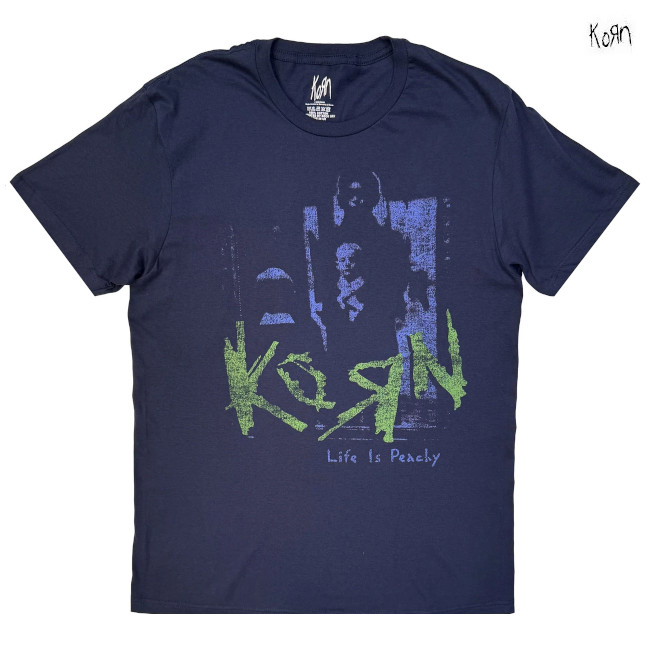 KORN /コーン - Peachy Green Tシャツ(ネイビー) | バンド名